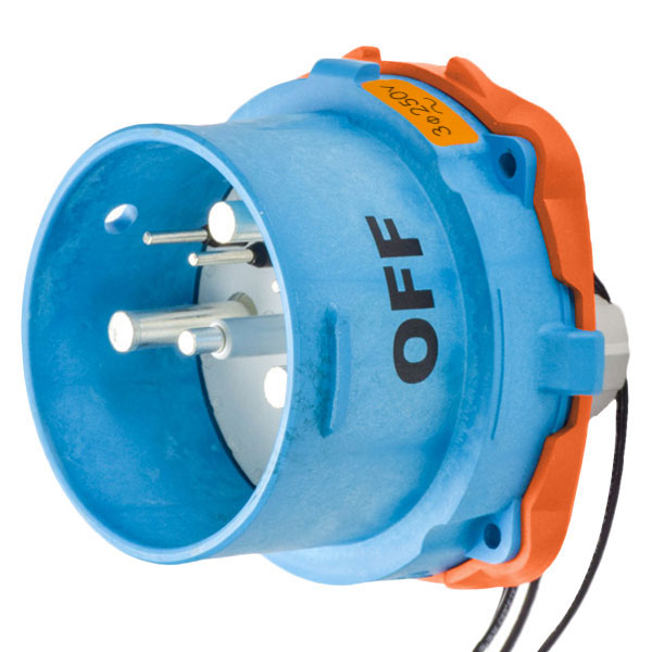 63-98073-264 - DSN150 INLET POLY BLUE SIZE 5 TYPE 4X IP 69 3P+G 150A 250 VAC 60 Hz +4 AUX